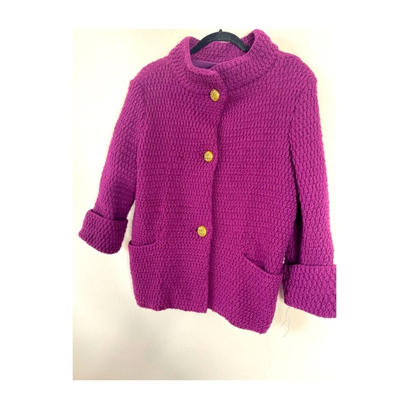 Vintage Purple Chunky Knit Sweater - Picture 1 of 8
